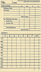 Isgus Mini 500PH Weekly Clock Cards