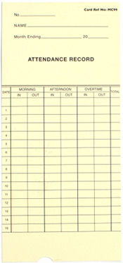 Needtek UT6800 Monthly Clock Cards